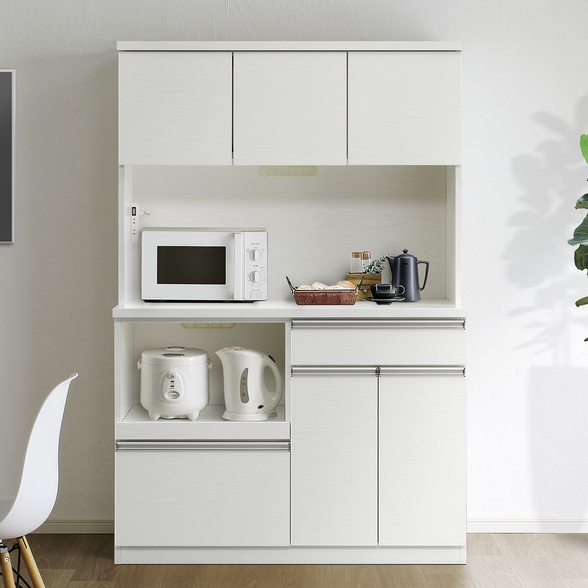 楽天市場】見た目すっきり 板戸レンジボード (幅119.5cm WW) ニトリ