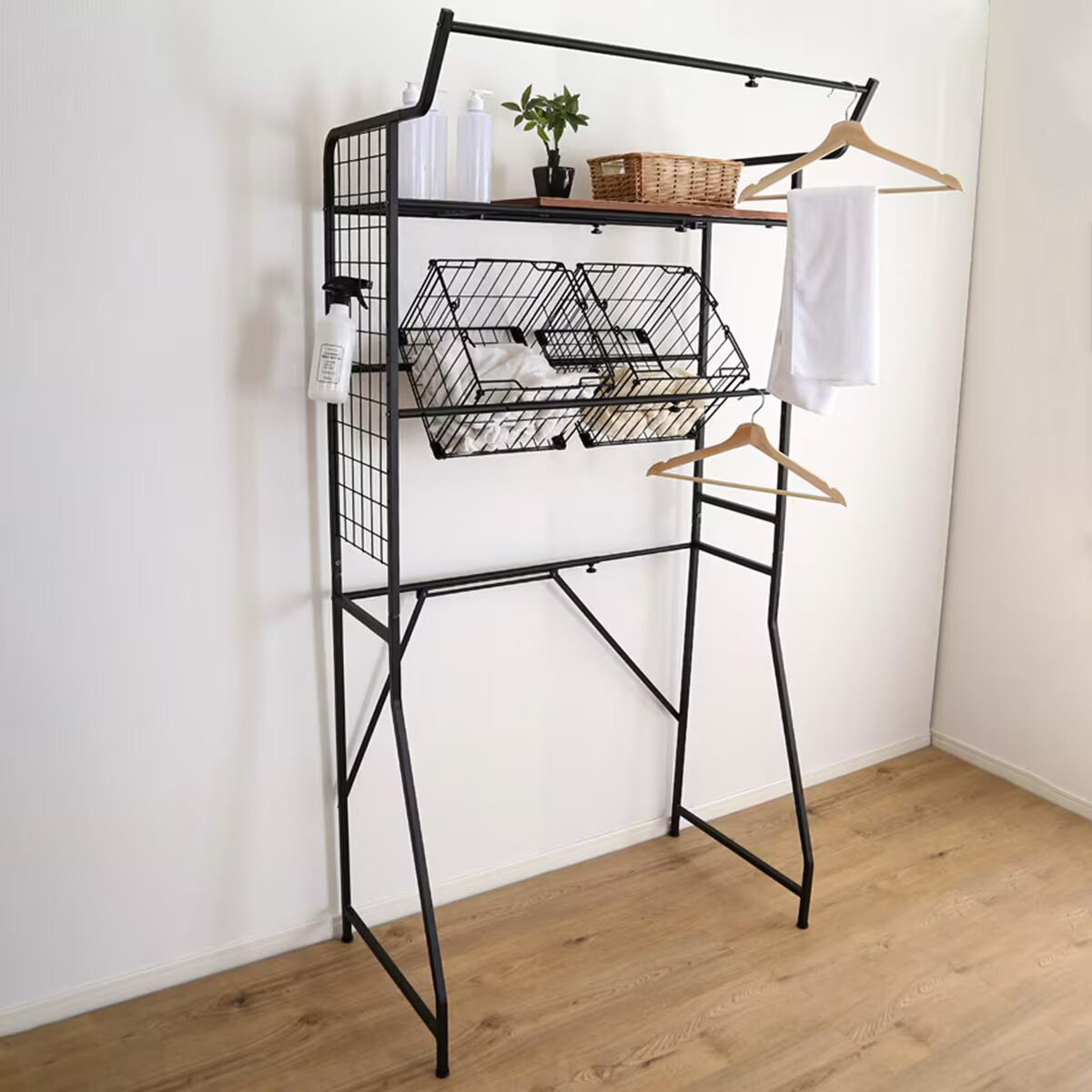 楽天市場】幅調整ができるカゴ付きランドリーラック ニトリ メーカー