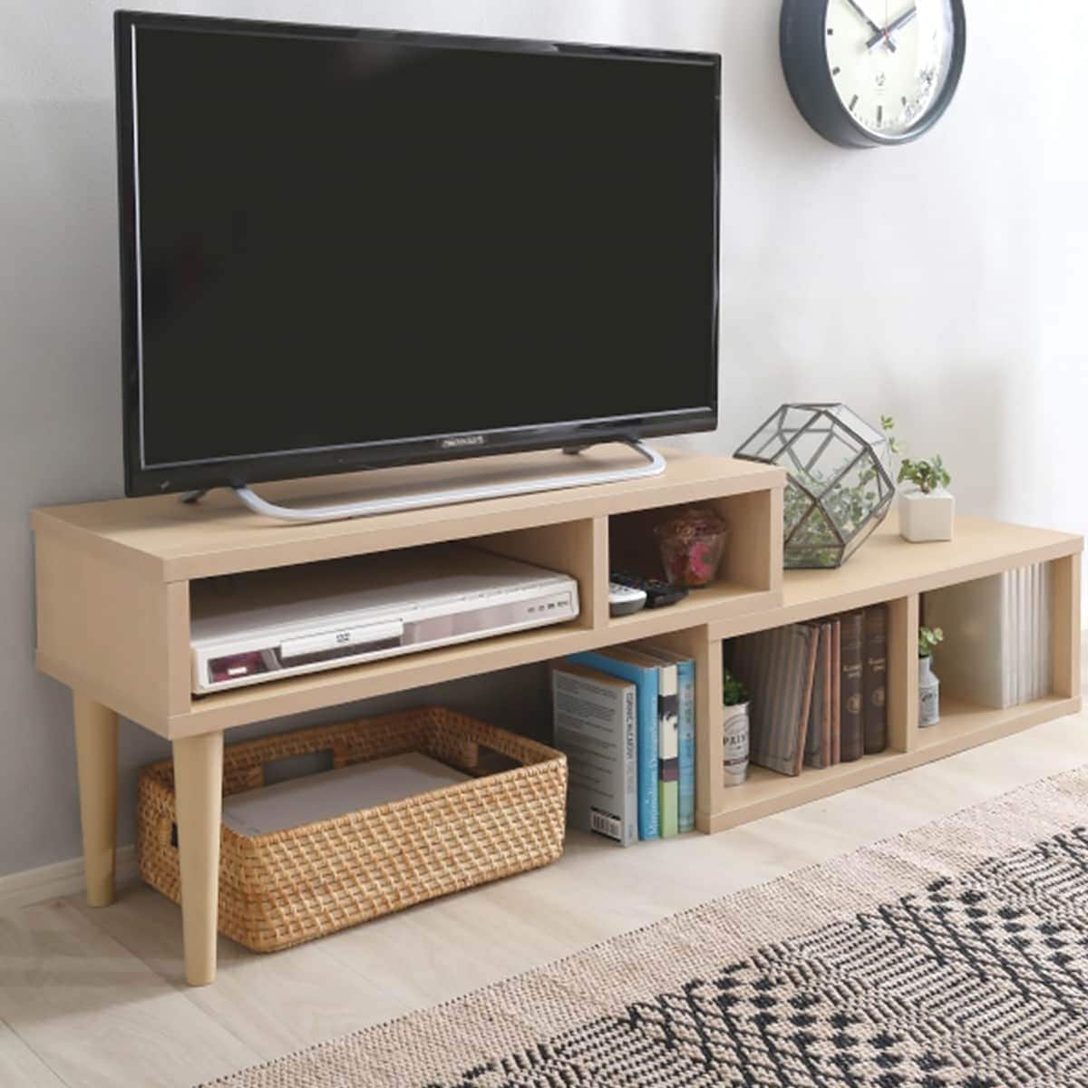 楽天市場】奥行き30cm伸長式テレビ台 (幅75-135cm OAK) ニトリ