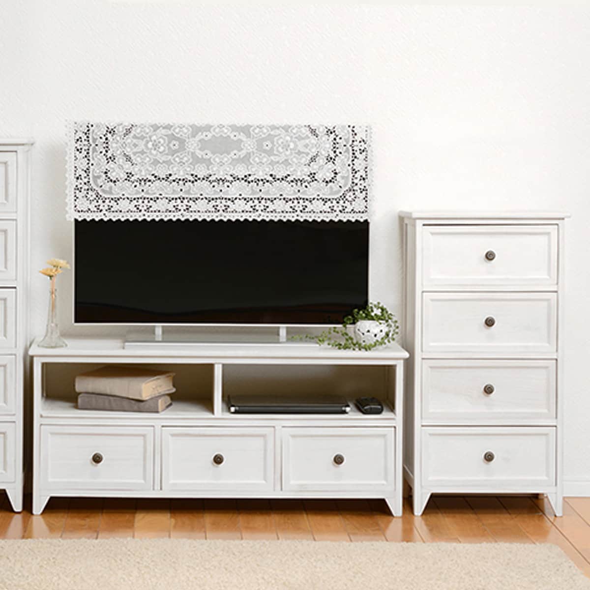 楽天市場】ワンルームにもぴったりの大人可愛いホワイトシャビー