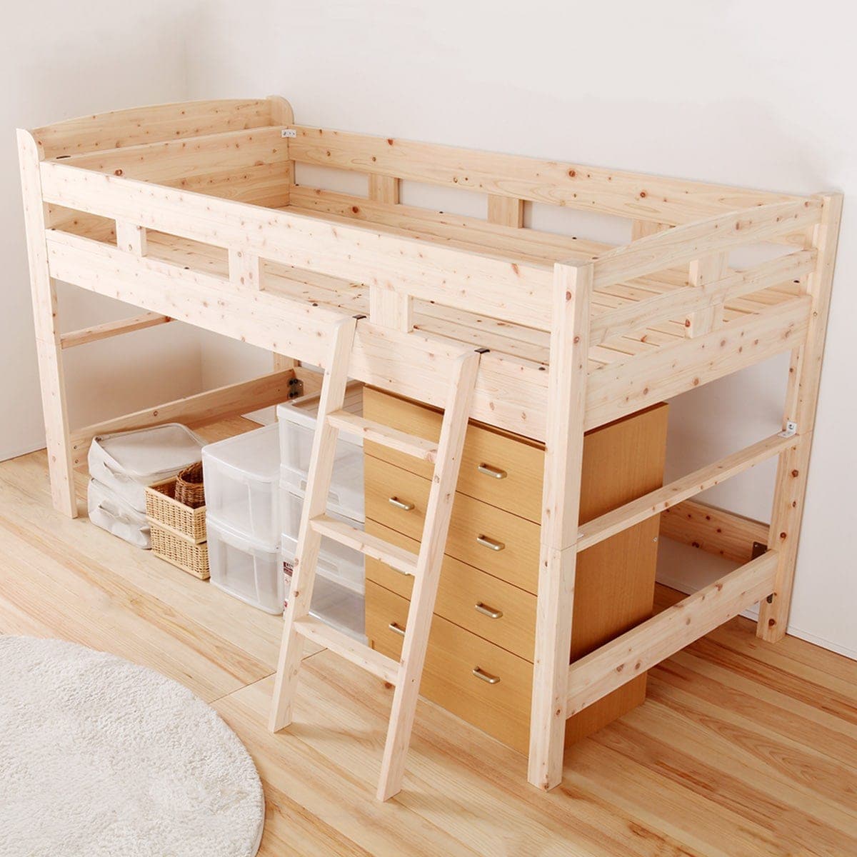 楽天市場】国産 ヒノキロフトベッド （YHB11 NA） ニトリ メーカー直送