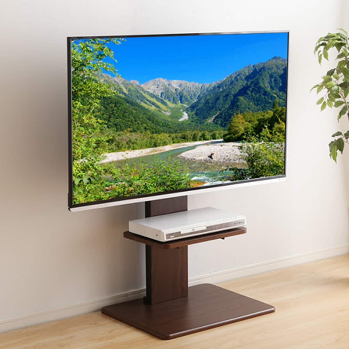 楽天市場】【棚付き】お部屋広々 首振り壁寄せテレビスタンドS-WAT