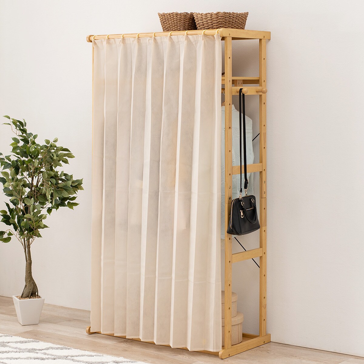 楽天市場】天然木の丈夫なハンガーラック （幅112cm NA） ニトリ