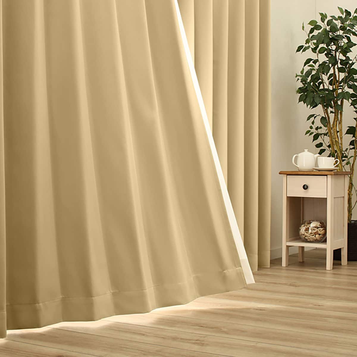 楽天市場】遮光1級・遮熱・防炎・156サイズ・44色カーテン ベージュ