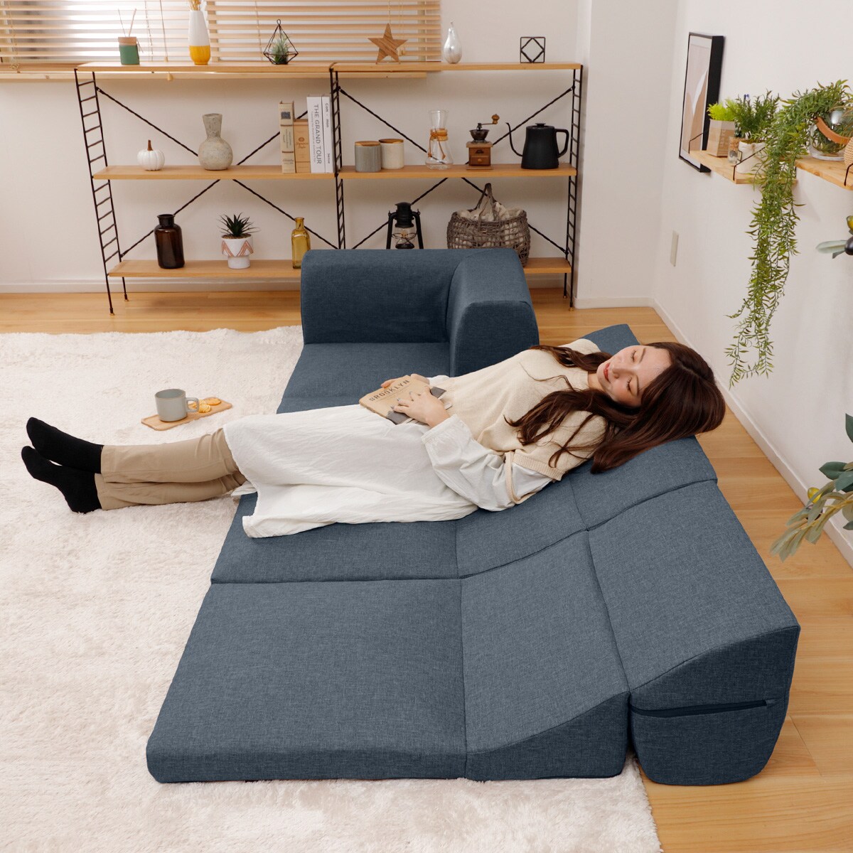 楽天市場】カバーリングローソファ3点セット（ダリアン DBL） ニトリ