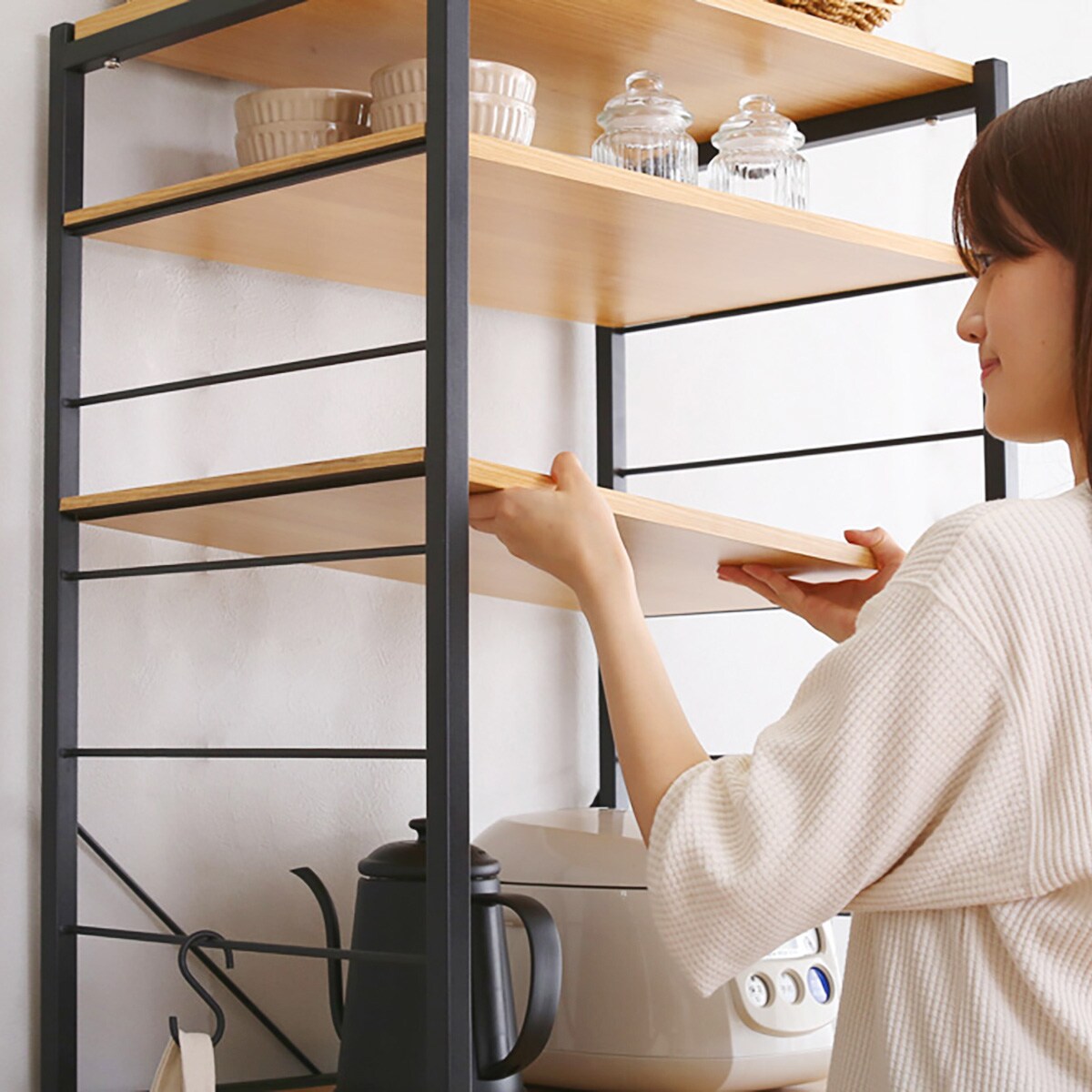 楽天市場】ヴィンテージテイストのゴミ箱上 レンジラック ニトリ