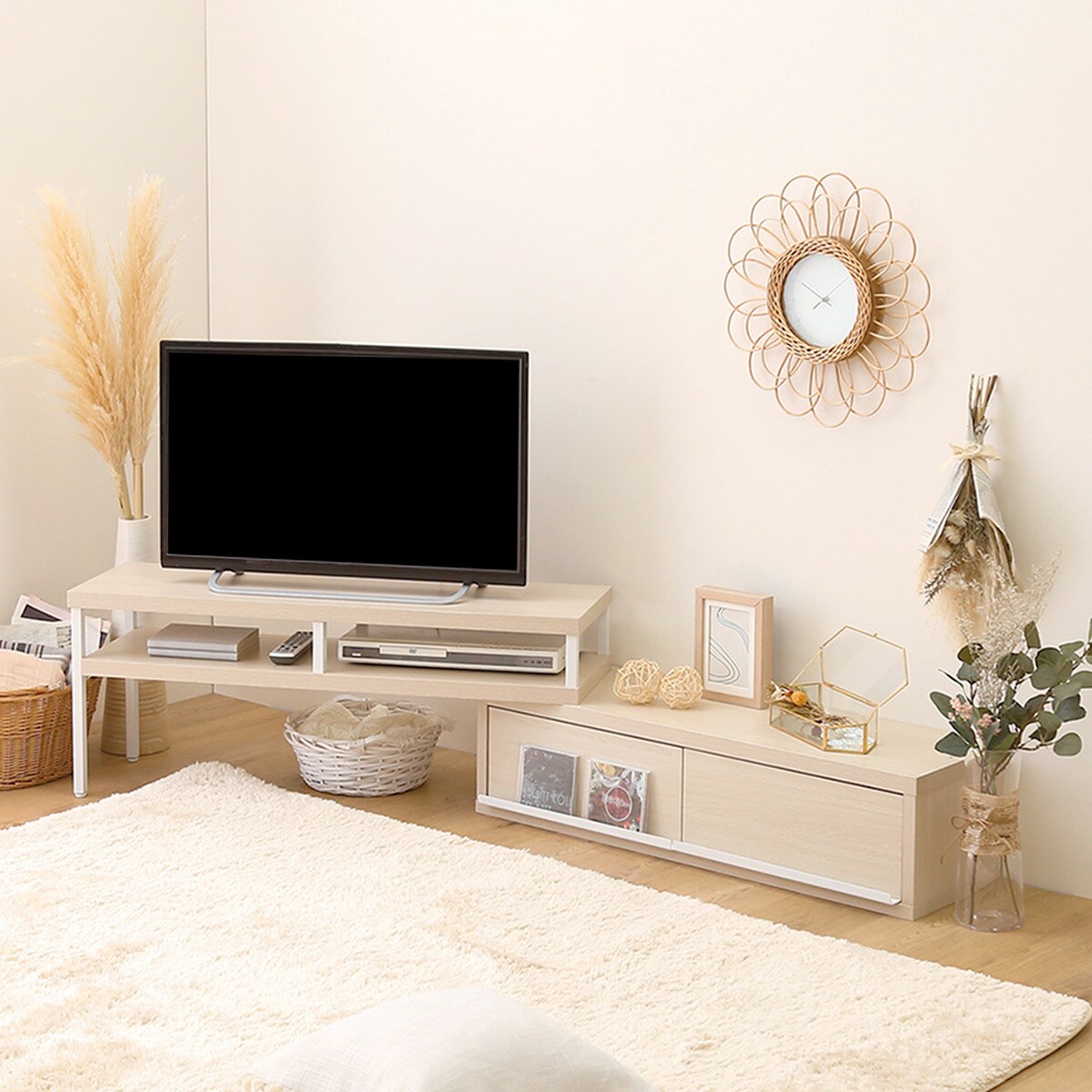 楽天市場】さわやかな完成品伸縮テレビ台 （WOK） ニトリ メーカー直送