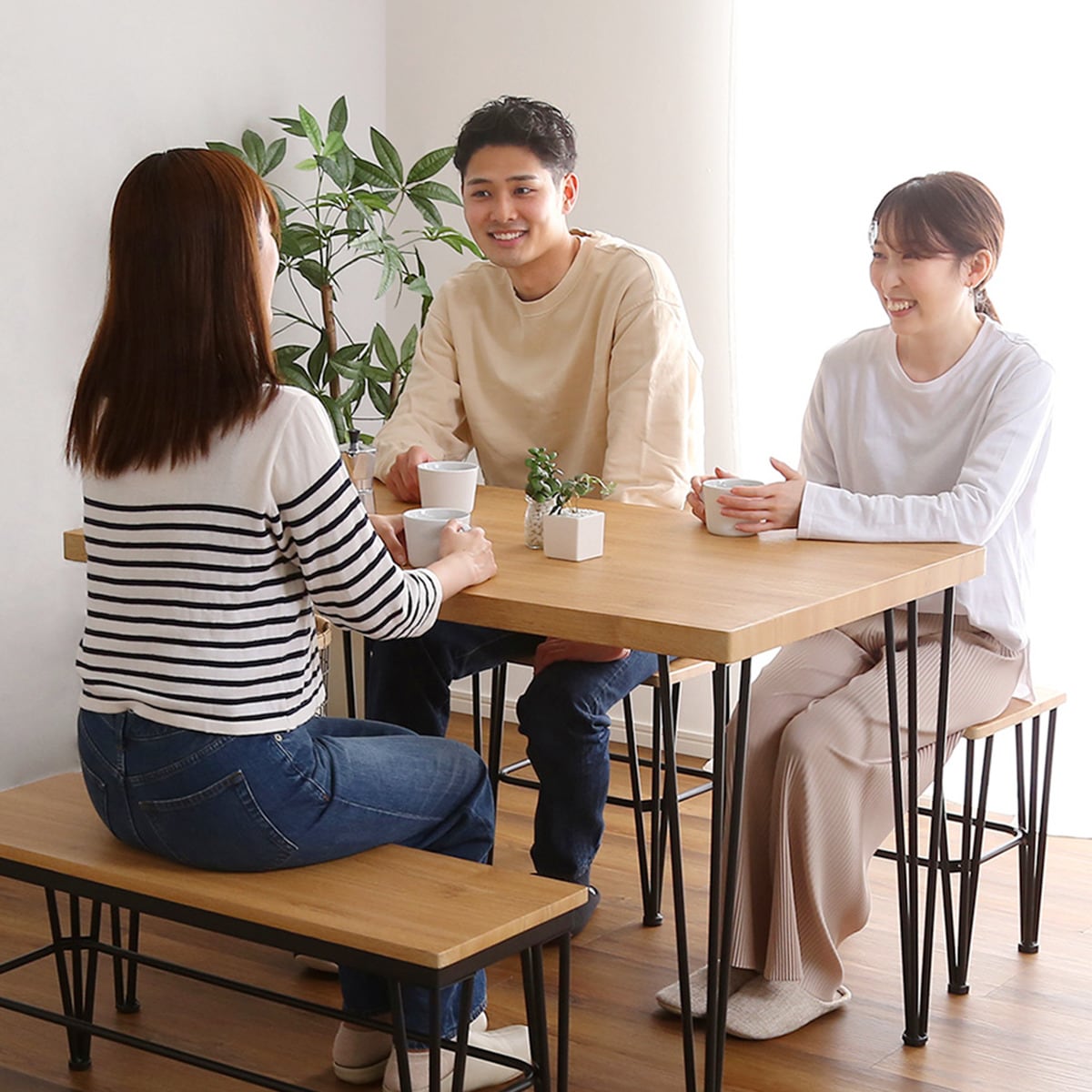 楽天市場】ヴィンテージ ダイニングテーブル4点セット （SBO） ニトリ