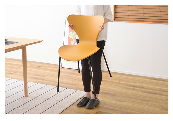 楽天市場】樹脂製でソフトな座り心地 スタッキングチェアー