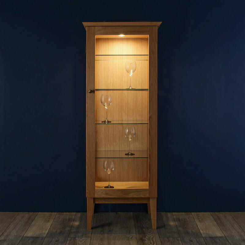 楽天市場】[Daisy / デイジー] ガラスキャビネット 55cm オーク