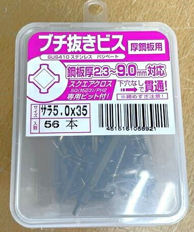 楽天市場】ステンレス ぶち抜きビス ブチ抜きビス SUS410 パシペート