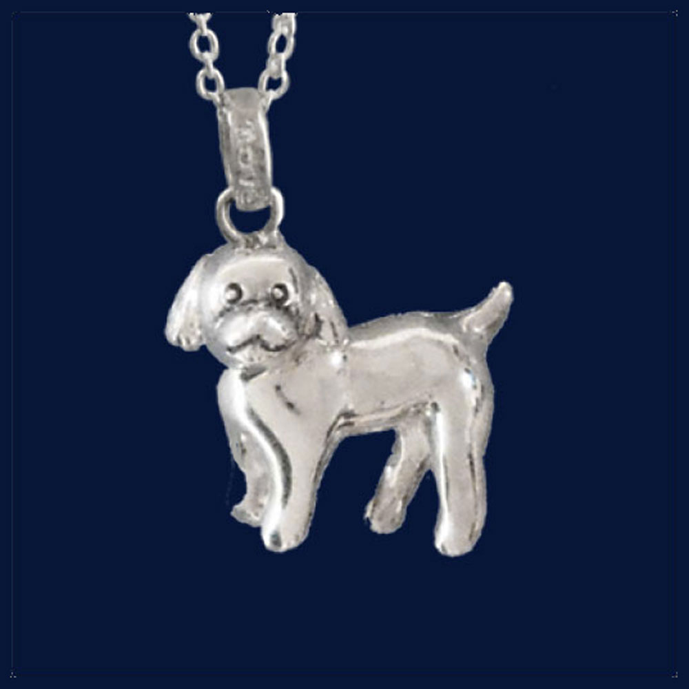 フランス作家一点物☆プードル犬のペンダント☆