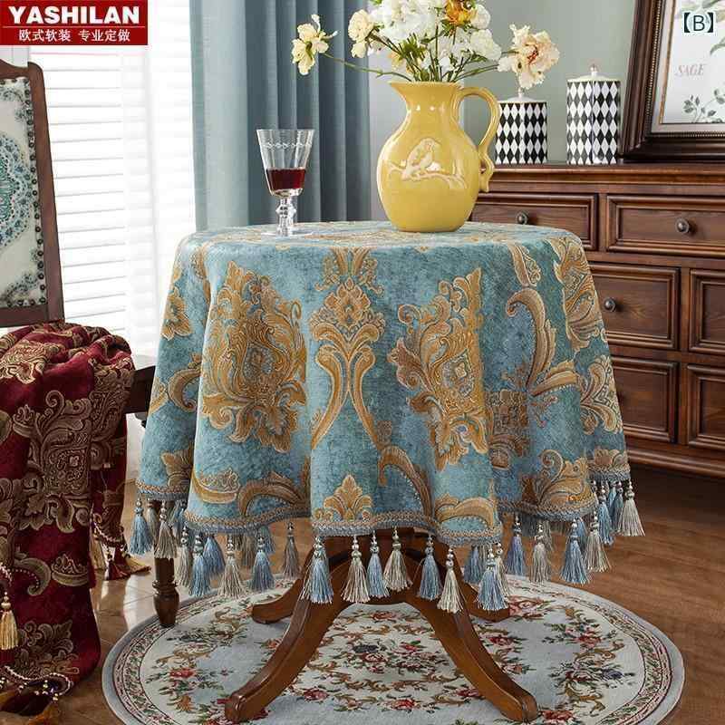 楽天市場】テーブルクロス 円形 布 ラウンド ヨーロッパ シェニール織