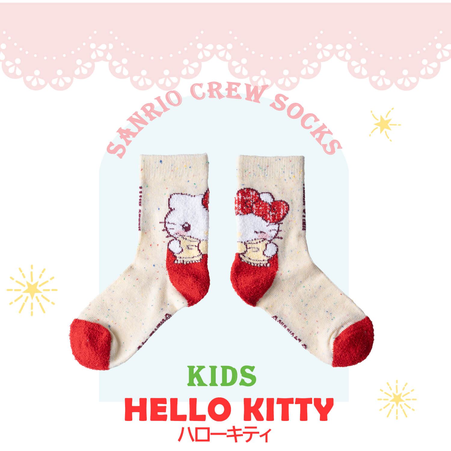 楽天市場】サンリオ sanrio 靴下 レディース キッズ ソックス クルー丈