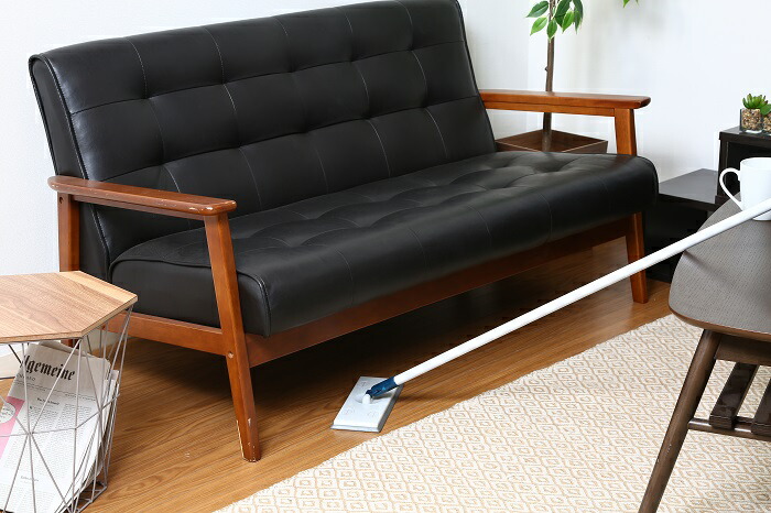 楽天市場】2人掛けソファー バイキャストレザー レトロソファー 木製