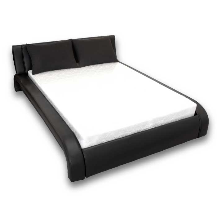 楽天市場】レザーベッド ダブルベッド フレーム 単品 インセットタイプ