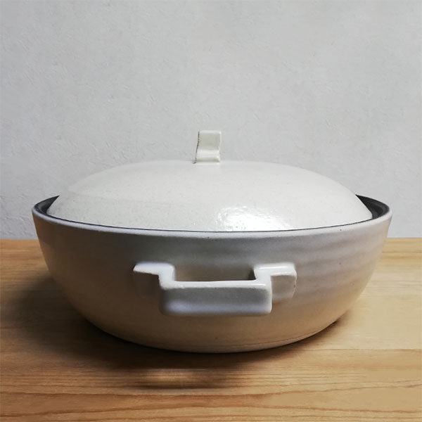 楽天市場】【取寄品】 萬古焼 セラミック加工IH土鍋 STYLE WHITE ＜9号