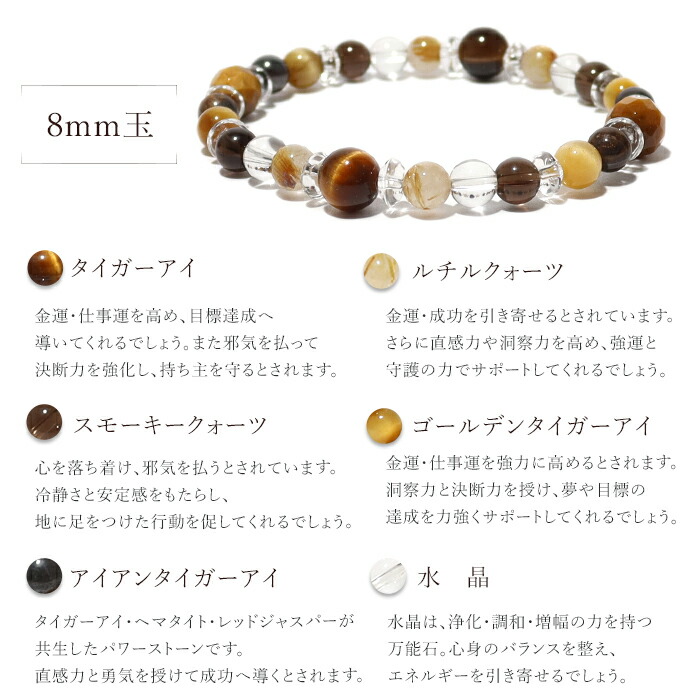 楽天市場】天然石 パワーストーン 選べる2種類 タイガーアイ アレンジ