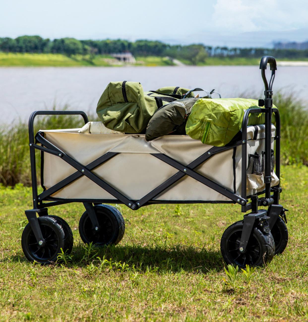 楽天市場】キャリーワゴン 150L 大容量 折りたたみ アウトドアワゴン