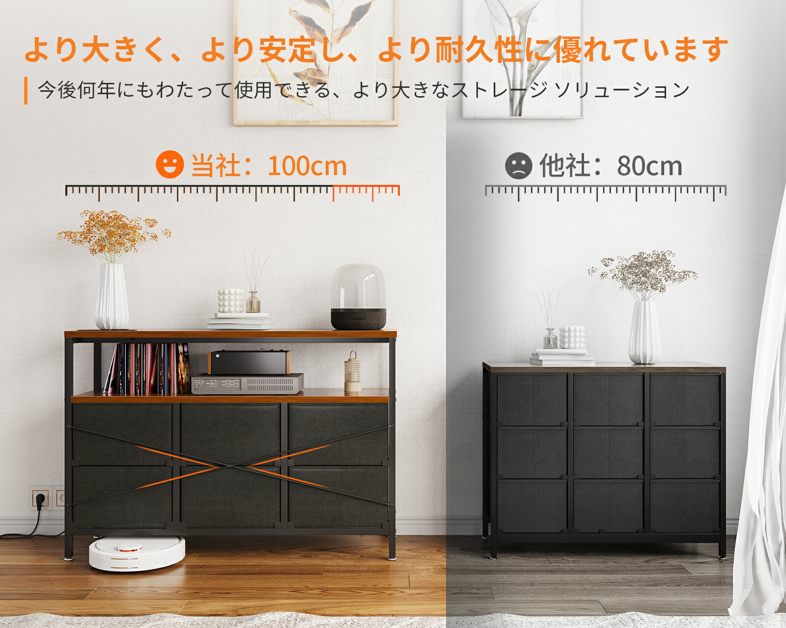 楽天市場】＼／チェスト タンス 収納ケース 布製 木製天板付き