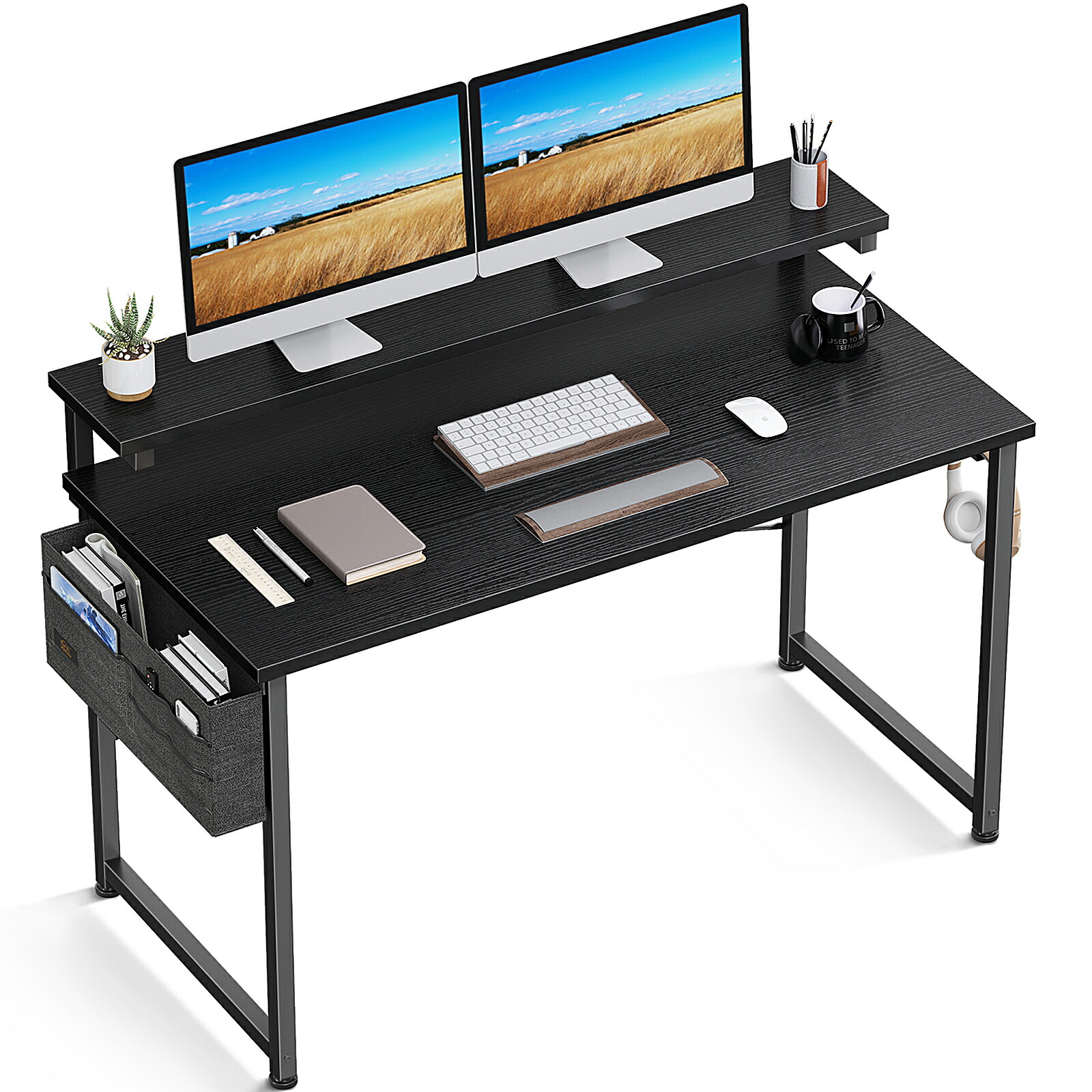 楽天市場】＼／送料無料 120 パソコンデスク 机 幅 モニター台3段調整