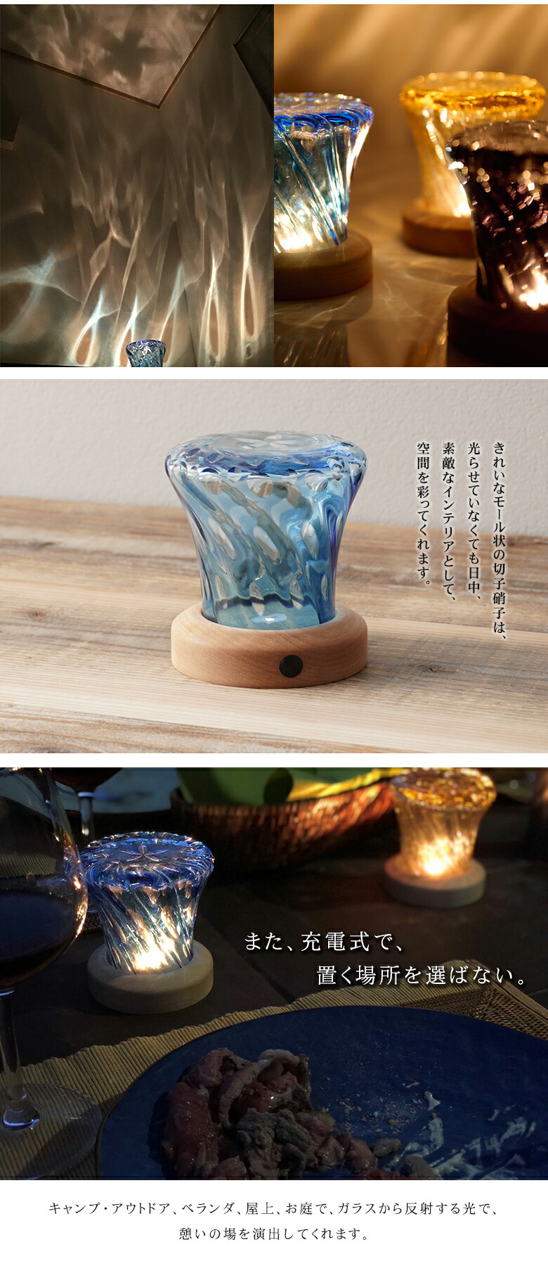 楽天市場】江戸切子硝子ランプ 夜に咲く朝顔。江戸切子硝子が織りなす