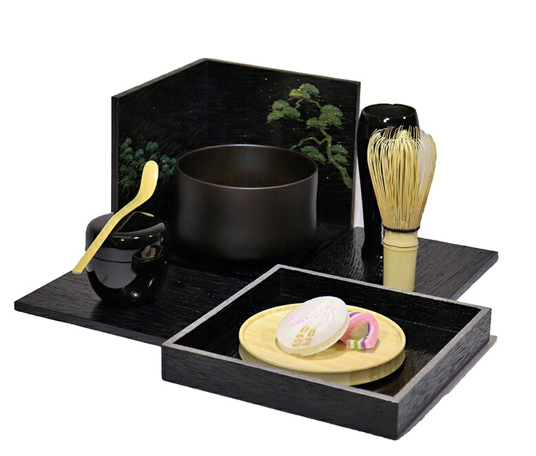 楽天市場】持ち運び茶道具 西本 喫茶箱 黒掻合(ブラック) / 松