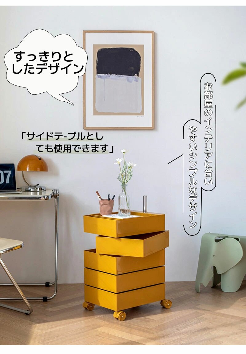 楽天市場】カラーラック ワゴン キャスター付き 5段 カラーラック 透明