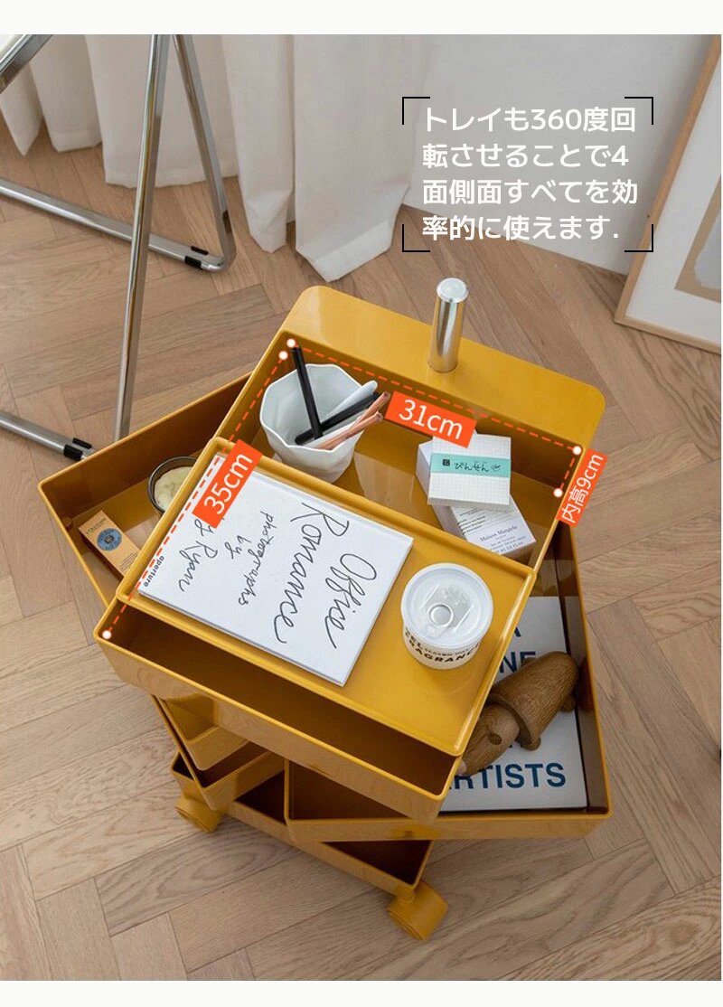 楽天市場】カラーラック ワゴン キャスター付き 5段 カラーラック 透明