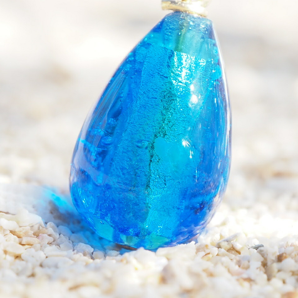 楽天市場】ホタルガラス 沖縄 ブルー ガラス 硝子 アクセサリー