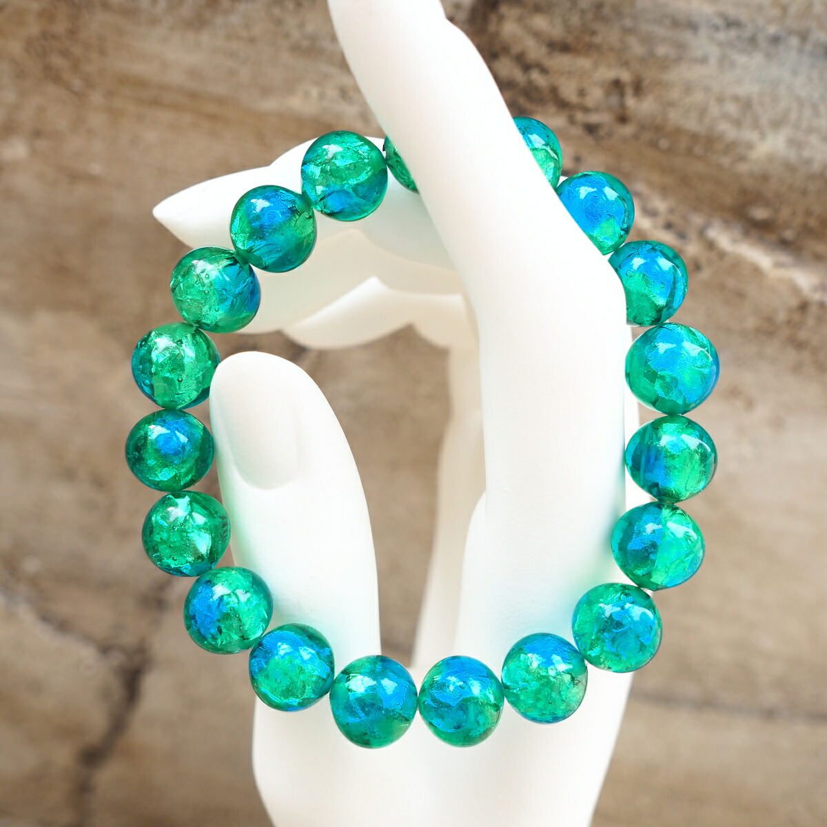 楽天市場】ホタルガラス 数珠 ブレスレット レディース ガラス 10mm