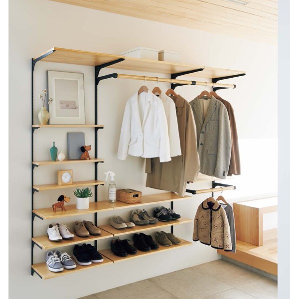 楽天市場】ウッドワン 無垢の木の収納 KN-001 シューズクローゼット