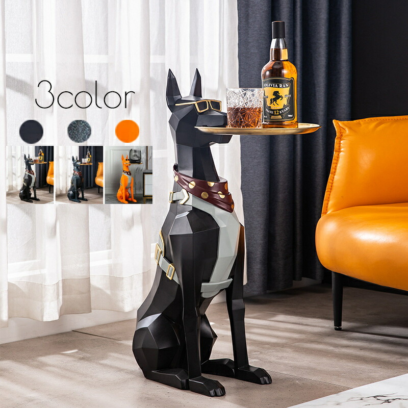 楽天市場】ドーベルマン サイドテーブル ベッドサイドテーブル トレー