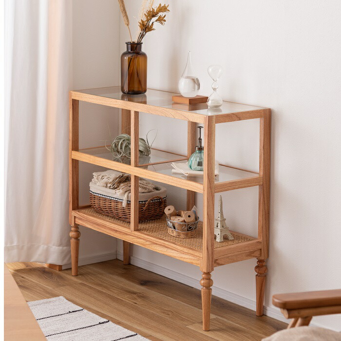 楽天市場】アンティーク（素材（インテリア）籐）（本棚・ラック