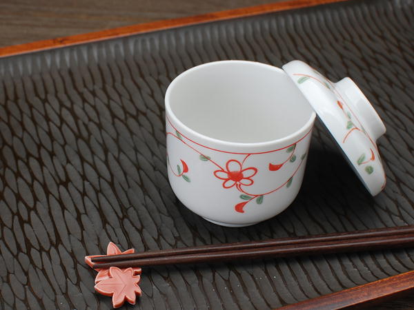 楽天市場】花赤絵 むし碗 / 食器 茶碗蒸し 蒸し碗 蓋物 デザートカップ