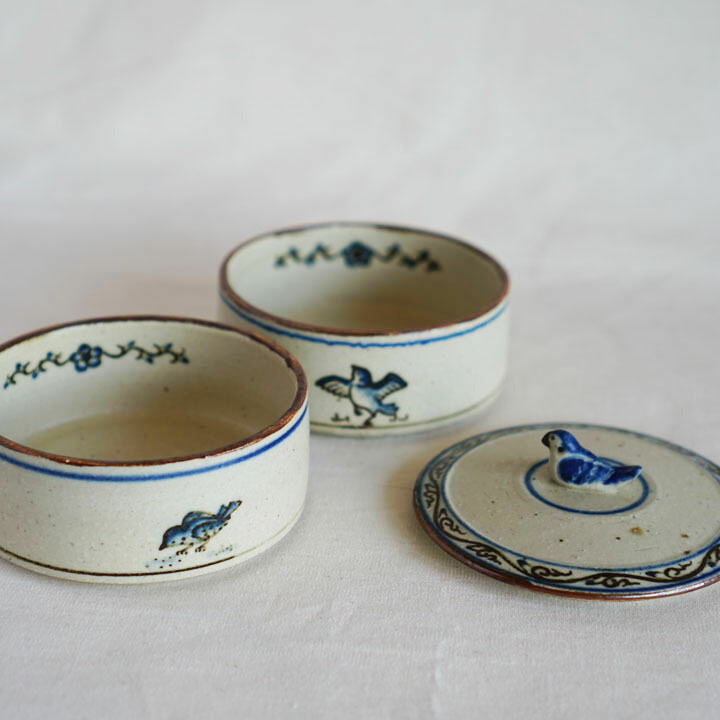 楽天市場】光萌窯 中西申幸 鳥遊戯画ミニお重【18】│チュン 鳥 重箱