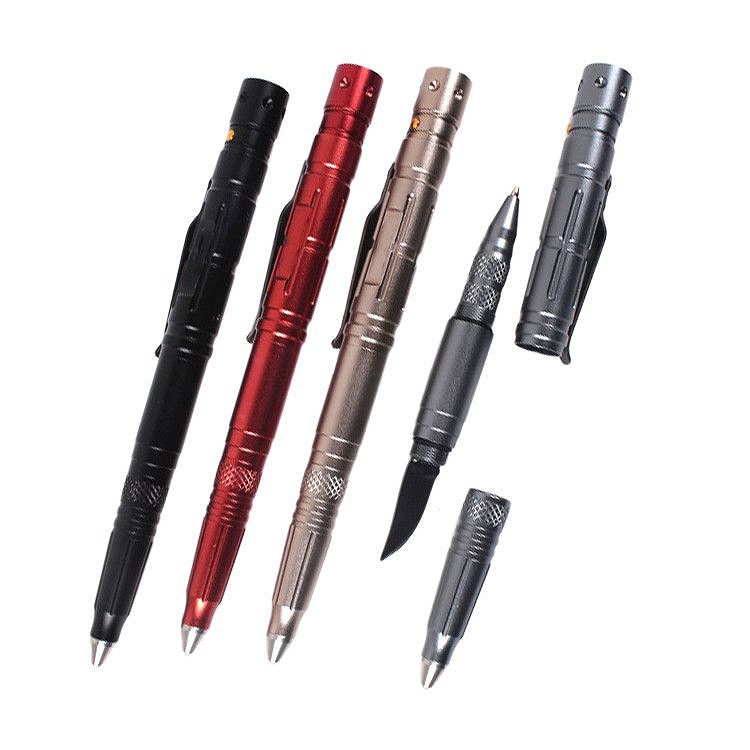 楽天市場】4in1 タクティカルペン アウトドア ナイフ ボールペン