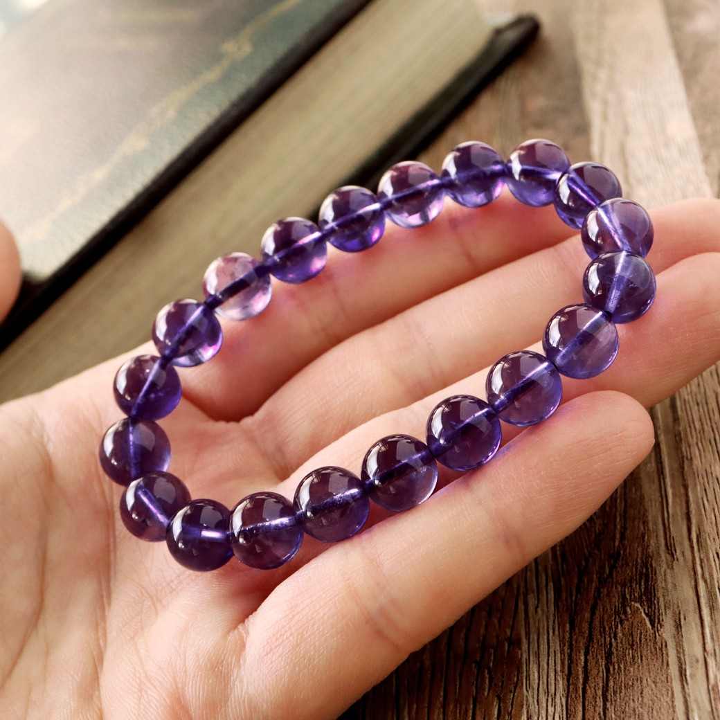 楽天市場】アメジスト ブレスレット 9mm ウルグアイ産 AAA 濃紫 紫水晶