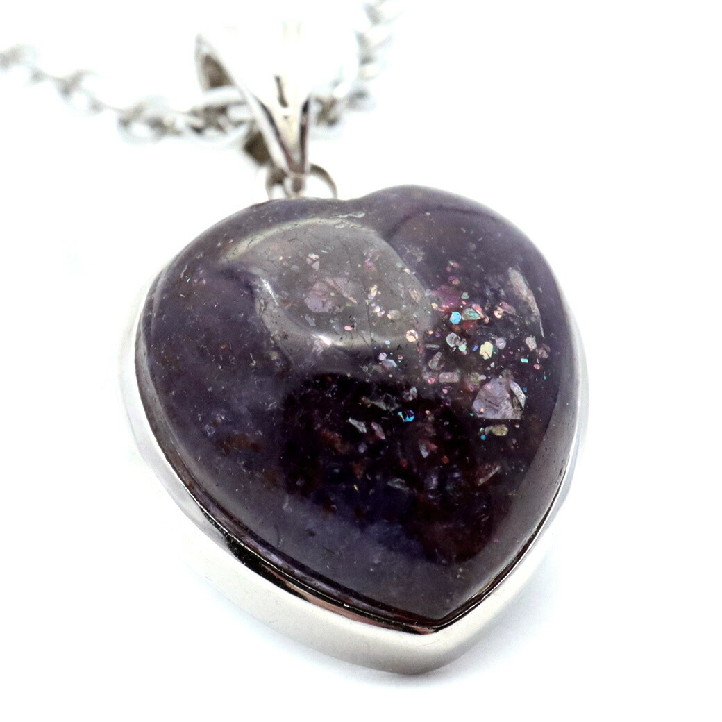 楽天市場】ブラッドショット アイオライト ペンダント インド産 ハート