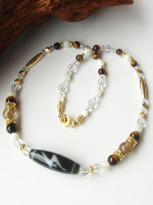 楽天市場】天珠 パワーストーン ネックレス / 閃電五眼天珠（せんでん