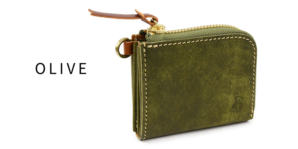 楽天市場】コンパクト財布 L字ファスナー Vanilla Bear 日本製 本革