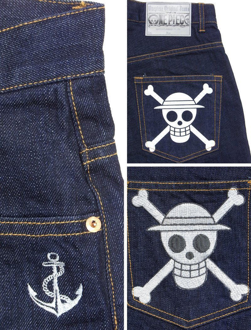 楽天市場】【TEN STRIKE】 麦わらの一味海賊旗デニムパンツONE PIECE