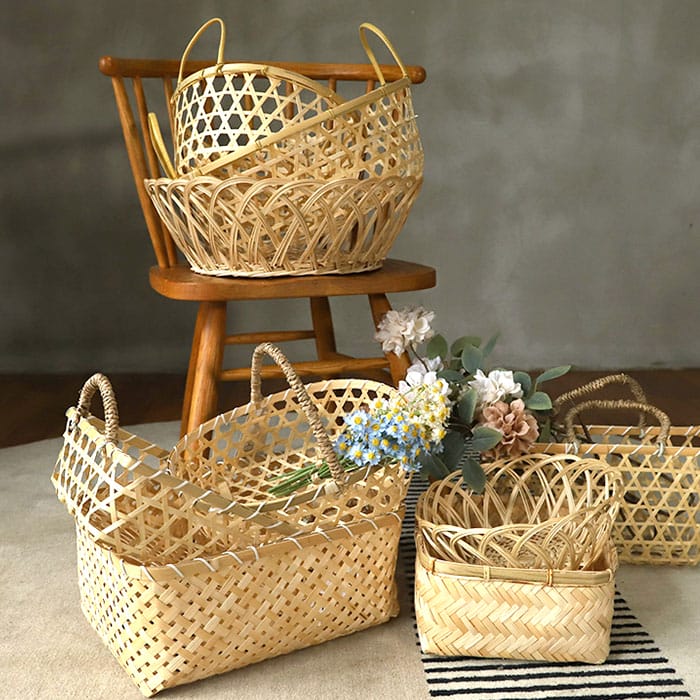 カメイガラスガラス籠バスケット