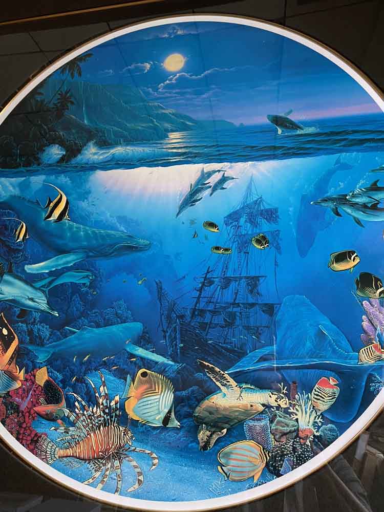 楽天市場】版画 クリスチャン・リース・ラッセン マウイホエールソング