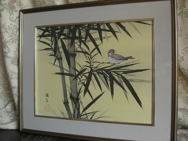 楽天市場】掛け軸 星野国光 墨竹 絵画 掛軸 日本画 美術名典掲載作家