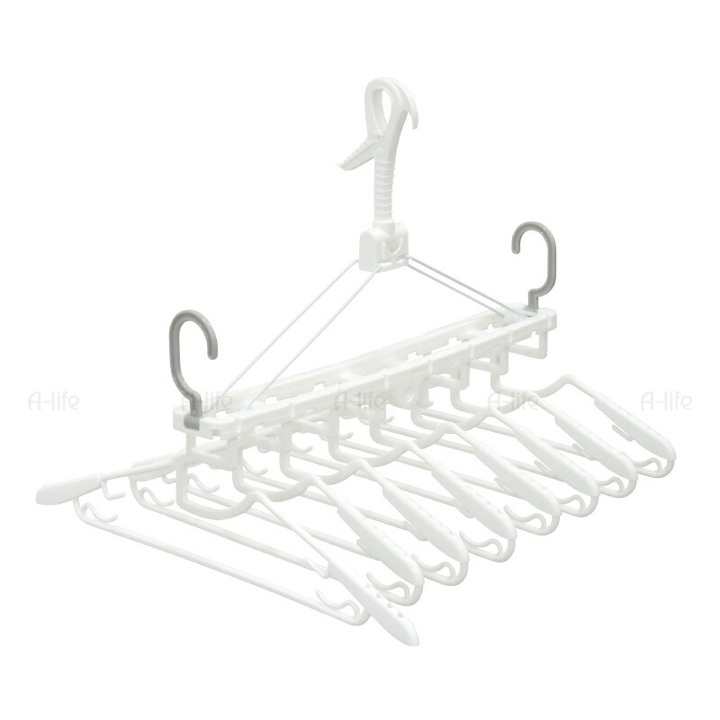 楽天市場】洗濯ハンガー 8連ハンガー 白 物干しハンガー 伸縮 タオル
