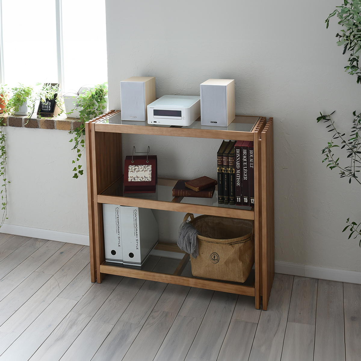 楽天市場】FOREST ラック FOR-900 ラック ガラス 天然木 北欧 木製