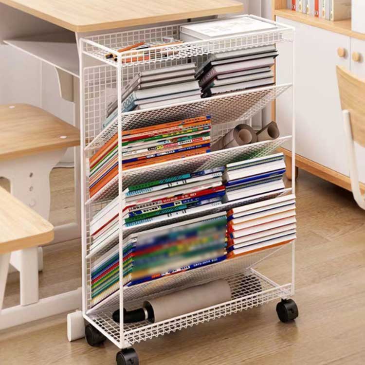 楽天市場】キャスター 本棚 棚 移動 ブックスタンド 本立て 小物収納