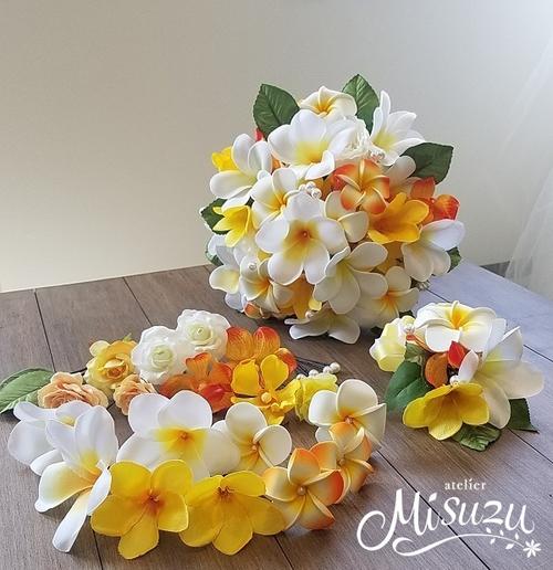 楽天市場】*misuzu*プルメリア 南国ウェディングブーケ 074 ハワイ