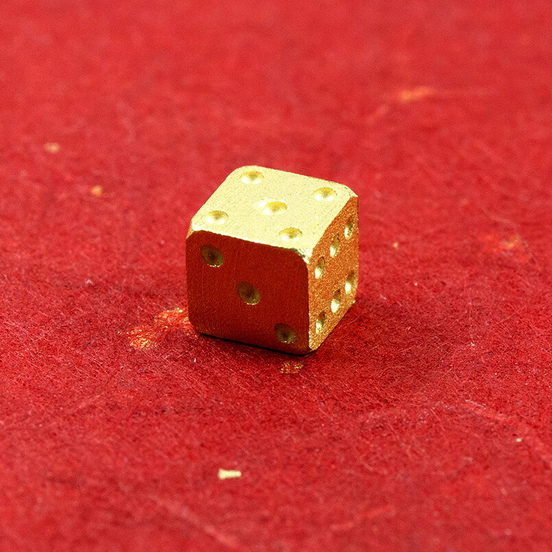 楽天市場】純金 サイコロ 選べる天然石 24金 ゴールド 24k 賽子